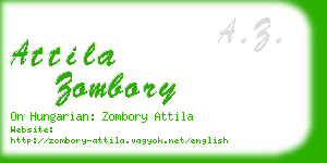 attila zombory business card